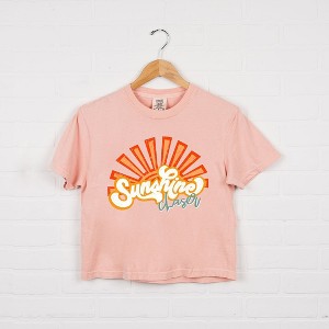 Simply Sage Market Women's Sunshine Chaser Short Sleeve Relaxed Fit Cropped Tee - 1 of 3