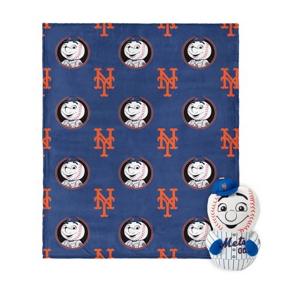 MLB New York Mets Mascot Silk Touch Throw Blanket and 11" Plush