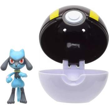 Jazwares, Inc. Pokemon Clip N Go Poke Ball Set | 2 Inch Riolu & Ultra Ball