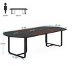 Resenkos Dining Table, Living Room Table,70.86" Oval Dining Table, Modern Kitchen Table for for 6-8 People,Black Brown - 3 of 4