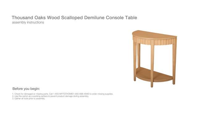 Thousand Oaks Wood Scalloped Demilune Console Black - Threshold&#8482; designed with Studio McGee, 2 of 8, play video