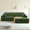 NicBex Couches for Living Room L shape Modular Sectional Sofa Left Sofa Seat Corduroy Upholstered Compressed Sofa Couch Unfold Into a Bed - 2 of 4