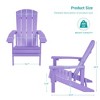 Sonkuki 4PCS Outdoor Faux Wood Adirondack Chairs, Patio Accent Chairs with High Back and Wide Seat for Garden, Backyard - 2 of 4