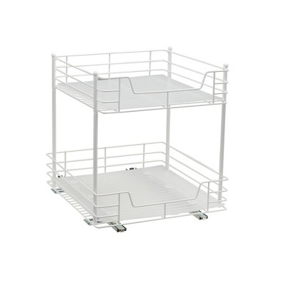 No Drilling Large Capacity 2 Tier Drawer Sliding Cabinet Under