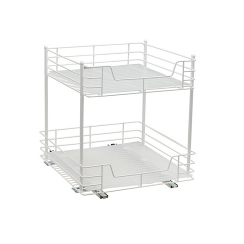 Household Essentials 12 2-Tier Pantry Organizer Nickel