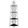 Coaster,Poppy 74-inch 4-shelf Corner Bookshelf Copper and Cappuccino - 2 of 4