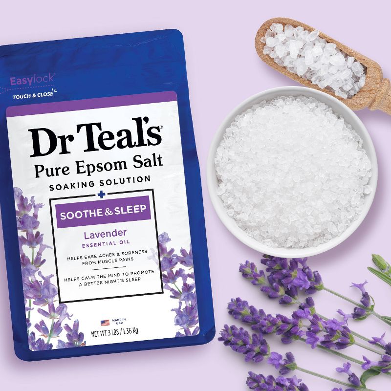 Dr Teal's Soothe & Sleep Lavender Pure Epsom Bath Salt, 5 of 13