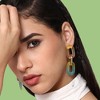 SOHI Women's Gold Ombre Chainlink Drop Earrings - 3 of 3