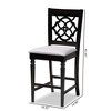 Baxton Studio Set of 2 Arden Upholstered Wood Counter Height Barstools: Espresso Finish, Polyurethane - 4 of 4