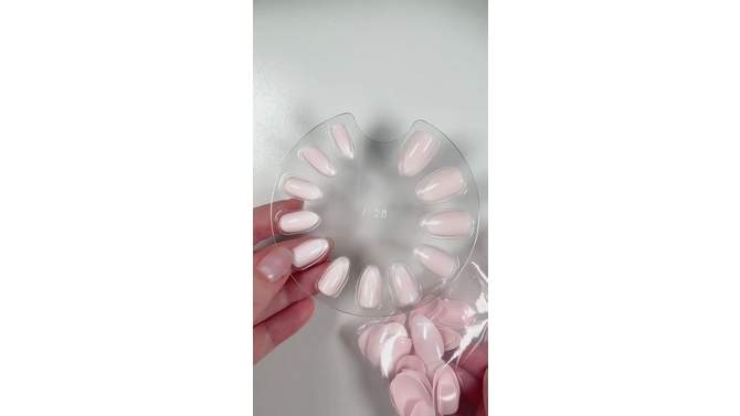 Olive & June Press-On Fake Nails - Extra Short Round Flower Shower - 42ct: Bright Tones, Gloss Finish, Non-Toxic Glue, 2 of 12, play video