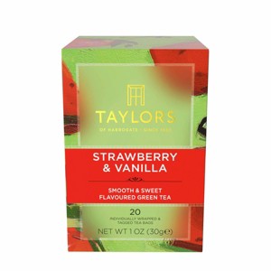 Taylors of Harrogate Strawberry & Vanilla Green Tea - 20ct/1oz