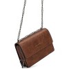 Flap CrossBody Bag for Women Small Clutch Wallet Purse Trendy Shoulder Bag with Chain Strap Brown Gift WG149-236DBR - 4 of 4