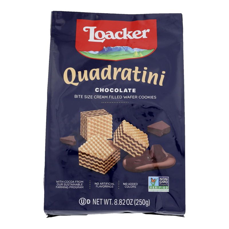 Loacker Quadratini Chocolate Bite Size Wafer Cookies - Case of 6/8.82 oz, 2 of 7