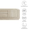 Modway Hollis TV Console with Faux Travertine Finish – Modern 2-Door Entertainment Center with Open Shelving for Living Room or Bedroom - 3 of 4