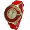 OLIVIA PRATT FLOATING COLORFUL STONES SILICONE STRAP WATCH - 4 of 4