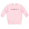 Embroidered Hearts Row - Women's Graphic Sweatshirt - 2 of 4