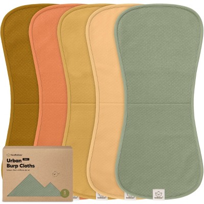 KeaBabies 5pk Organic Quin Baby Burp Cloths for Boys, Girls, Large Absorbent Cotton Burping Cloths for Babies, Newborns