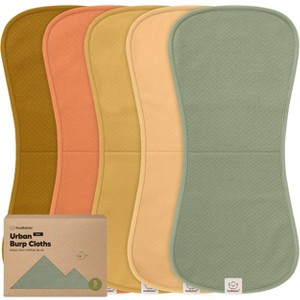 KeaBabies 5pk Organic Quin Baby Burp Cloths for Boys, Girls, Large Absorbent Cotton Burping Cloths for Babies, Newborns - 1 of 4