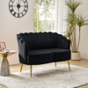 Savier 50.2" Contemporary Velvet Living Room and Bedroom Tufted Loveseat | KARAT HOME - 3 of 4