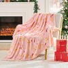 Lomsoe Christmas Throw Blanket, Cozy Holiday Blanket with Red Snowflake Design, Soft Lightweight Flannel Christmas Blanket. - 2 of 4