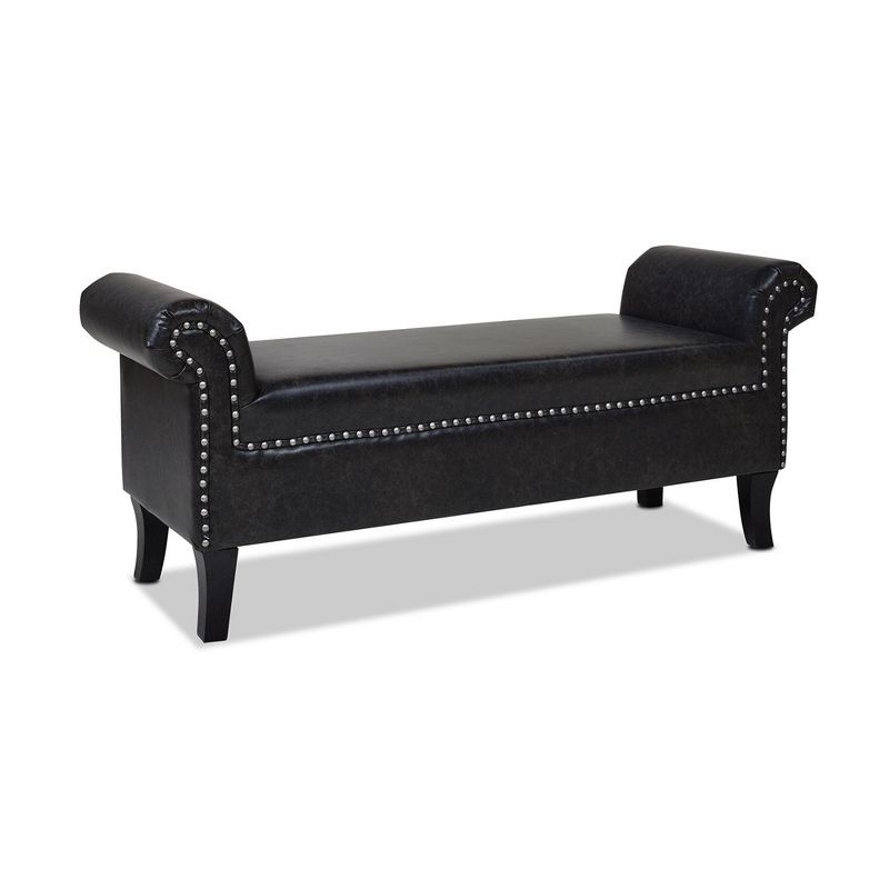 Jennifer Taylor Home Kathy Roll Arm Entryway Accent Bench, 2 of 7