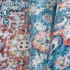 Vintage Area Rugs Washable Floral Carpet Non Slip Non Shedding Ultra Thin Floor Cover Foldable Oriental Indoor Mat for Bedroom Living Room - 4 of 4