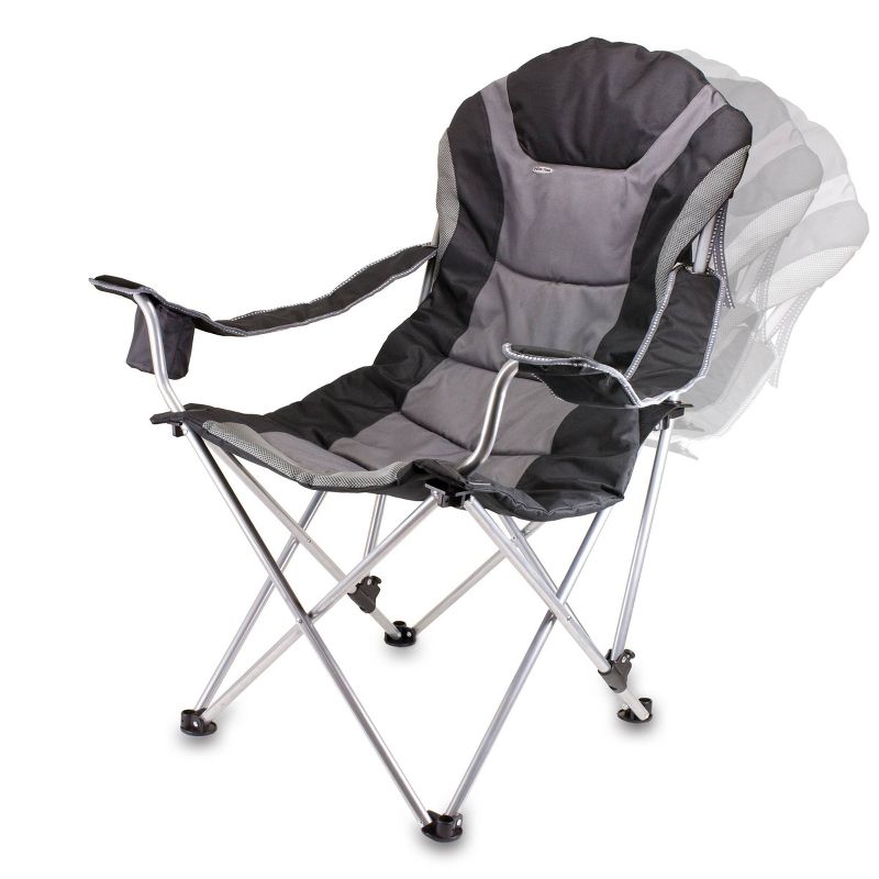 MLB Cincinnati Reds Reclining Camp Chair - Black with Gray Accents, 2 of 4