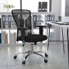 Flash Furniture Mid-Back Black Mesh Contemporary Swivel Task Office Chair with Chrome Base and Adjustable Arms - 2 of 4