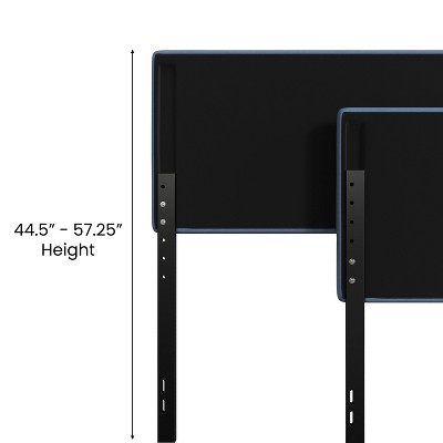 Paxton Blue Full Upholstered Tufted Headboard with Adjustable Height