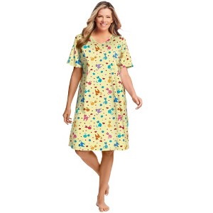 Dreams & Co. Plus Size Print Sleepshirt - 1 of 4