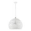 Livex Lighting Chantily 3 - Light Pendant in  White/Brushed Nickel - 3 of 4