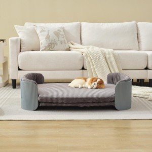 Dog Sofa Bed for Small Dogs and Cats,Elevated Pet Couch with Washable Cover, Indoor Small Dog Sofa for Living Room - LAOTIES - 1 of 4