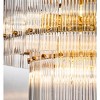 ALOADECOR 10-Light Modern and Contemporary Gold 2-Tiered Handmade Glass Shade Flush Mount Light - 4 of 4