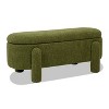 NicBex Modern 49" Storage Bench Oval Accent Stools with Boucle Fabric and Wood Frame for Bedroom and Entryway - 2 of 4