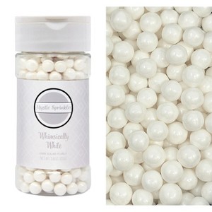 Mystic Sprinkles Whimsically White 6mm Sugar Pearls 3.6oz - 1 of 4