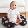 The Peanutshell Nursing Pillow for Breastfeeding, Black Floral - 4 of 4