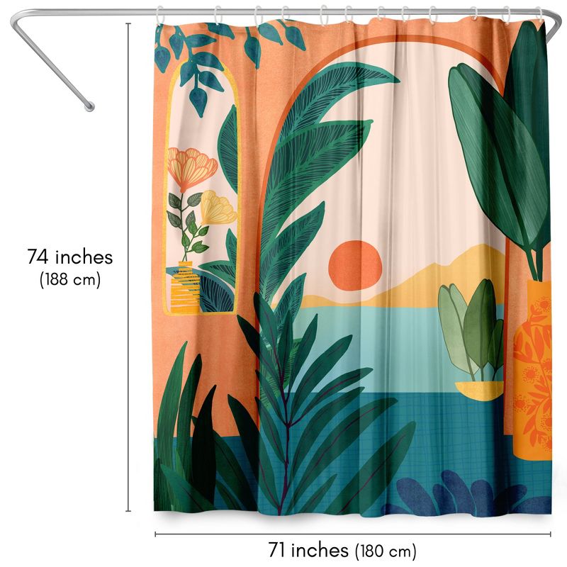 Americanflat 71" x 74" Shower Curtain, Ocean View by Modern Tropical, 3 of 9