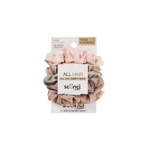 scünci The Basik Edition Satin Scrunchies - 5pc - 1 of 4