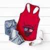 Simply Sage Market Patriotic Cow Sunglasses Racerback Tank - 3 of 3