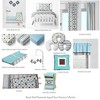 Bacati - 3 pc Mod Diamond/Stripes Aqua Chocolate Hugster Feeding & Infant Support Nursing Pillow - 3 of 4