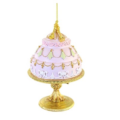 5.0 Inch Spring Cake Gold Stand Celebration Tree Ornaments