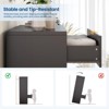 Fluted Wood Dresser 5 Drawers Dresser for Bedroom, Modern White Tall Dressers, Natural Wood Drawer Organizer for Bedroom, Living Room - 3 of 4