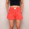 Anna-Kaci Lounge Women's Vertical Stripe Lounge Shorts with Elastic Waistband Faux Fly Front and Relaxed Fit Side Pockets - 4 of 4