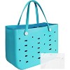 FATMOON Large Rubber Beach Bag for Men & Women, Large Capacity Travel Tote Bag for the Beach Boat Pool - 2 of 4