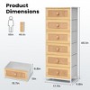 Pellebant Vertical Dresser for Bedroom 6 drawer Storage Tower Steel Frame Wood Top Easy Pull Non-woven Fabrics Drawer - 2 of 4