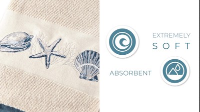 Bayside Embroidered Cotton Jacquard 6 Piece Towel Set