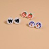 Cute Sugar Cookie Earrings Gift - Halloween Funny Food Studs for Bestie, Hypoallergenic & Lightweight - 3 of 4