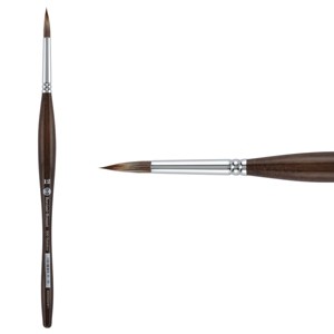 Borciani e Bonazzi UNICO Synthetic Mongoose Artist Paint Brush - Series 800 Round - Size #12 - Watercolors, Oil & Acrylic Paint - Handcrafted in - 1 of 4