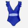 Women's Plus Size One Piece Swimsuit Ruffle Plunge V Neck Bathing Suit-Cupshe - 2 of 4