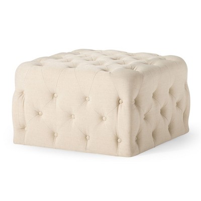 Maven Lane Henry Traditional Ottoman in Fabric Upholstery
